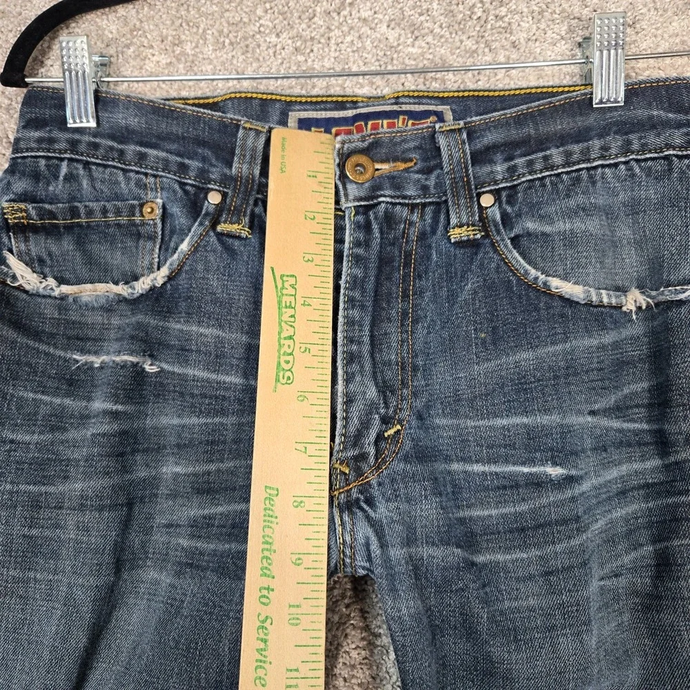 Rare Levis 527 Jeans Mens 31x32 Boot Cut Denim distressed